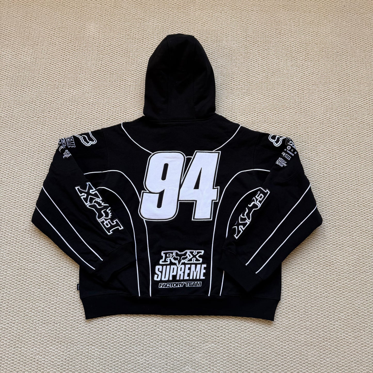 SUP Fox Racing Zip Up Hooded Sweatshirt