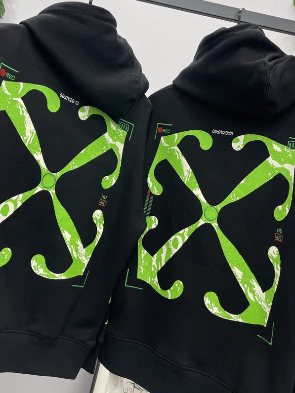 OW Moon arrows hoodie green