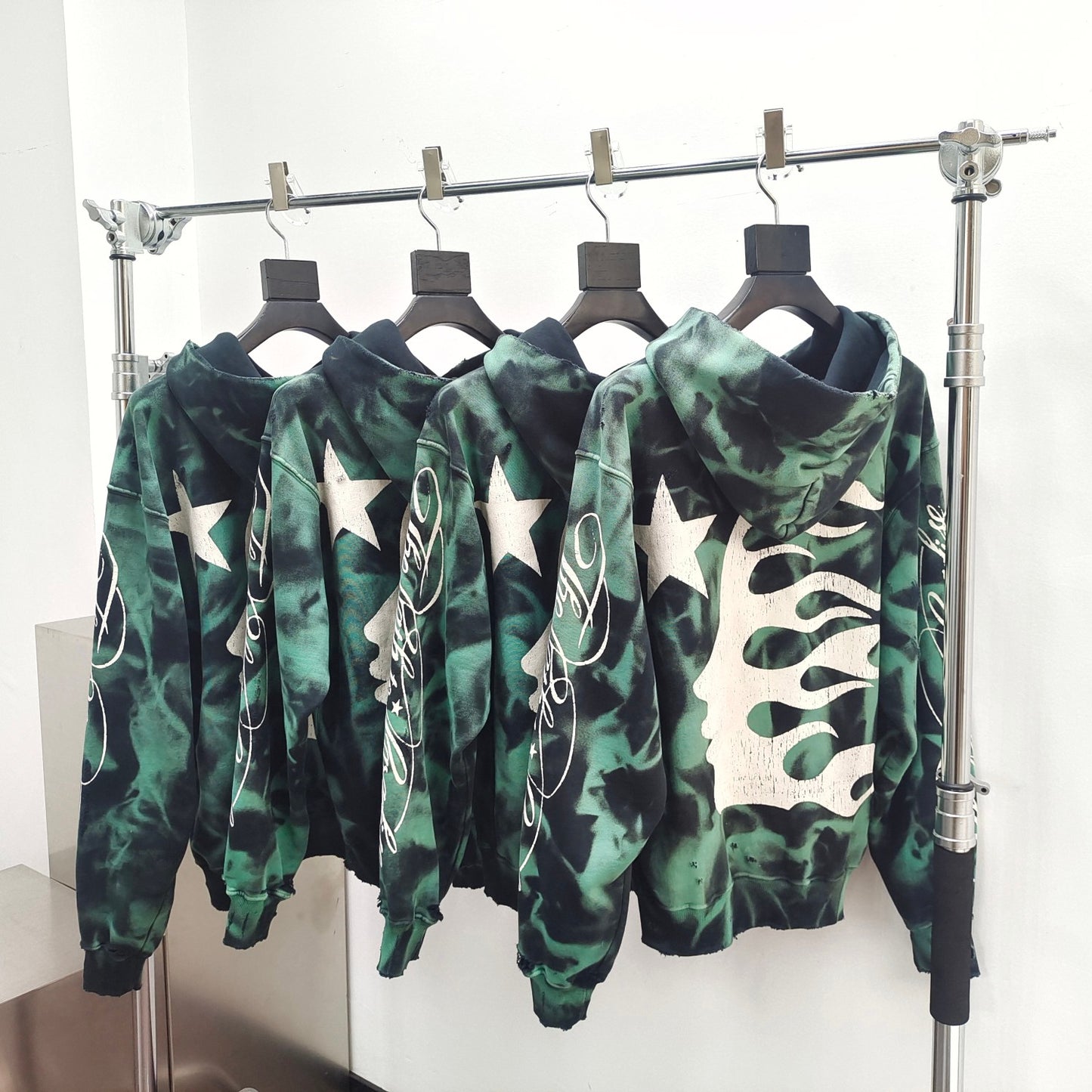 Hellstar Marble Paradise Hoodie 'Green/Black'