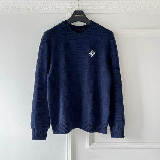 LV Damier wool sweatshirt navy