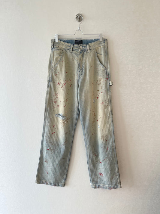 Enfants Riches Déprimés Paint distressed striped jeans