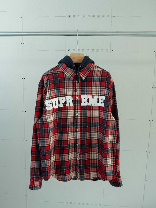Supreme Applique Hooded Flannel Shirt