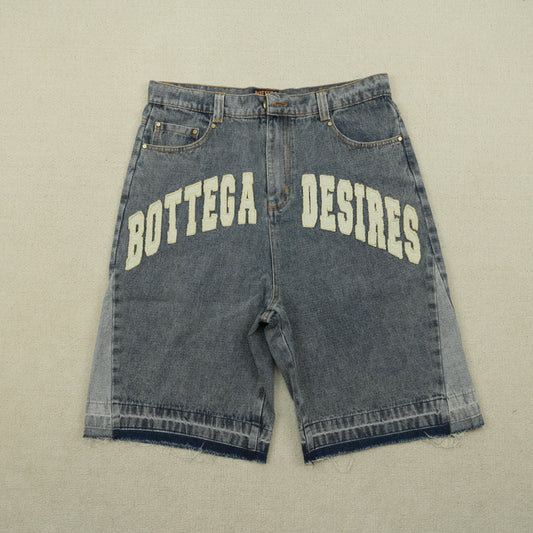Bottega Desires Denim Shorts Blue
