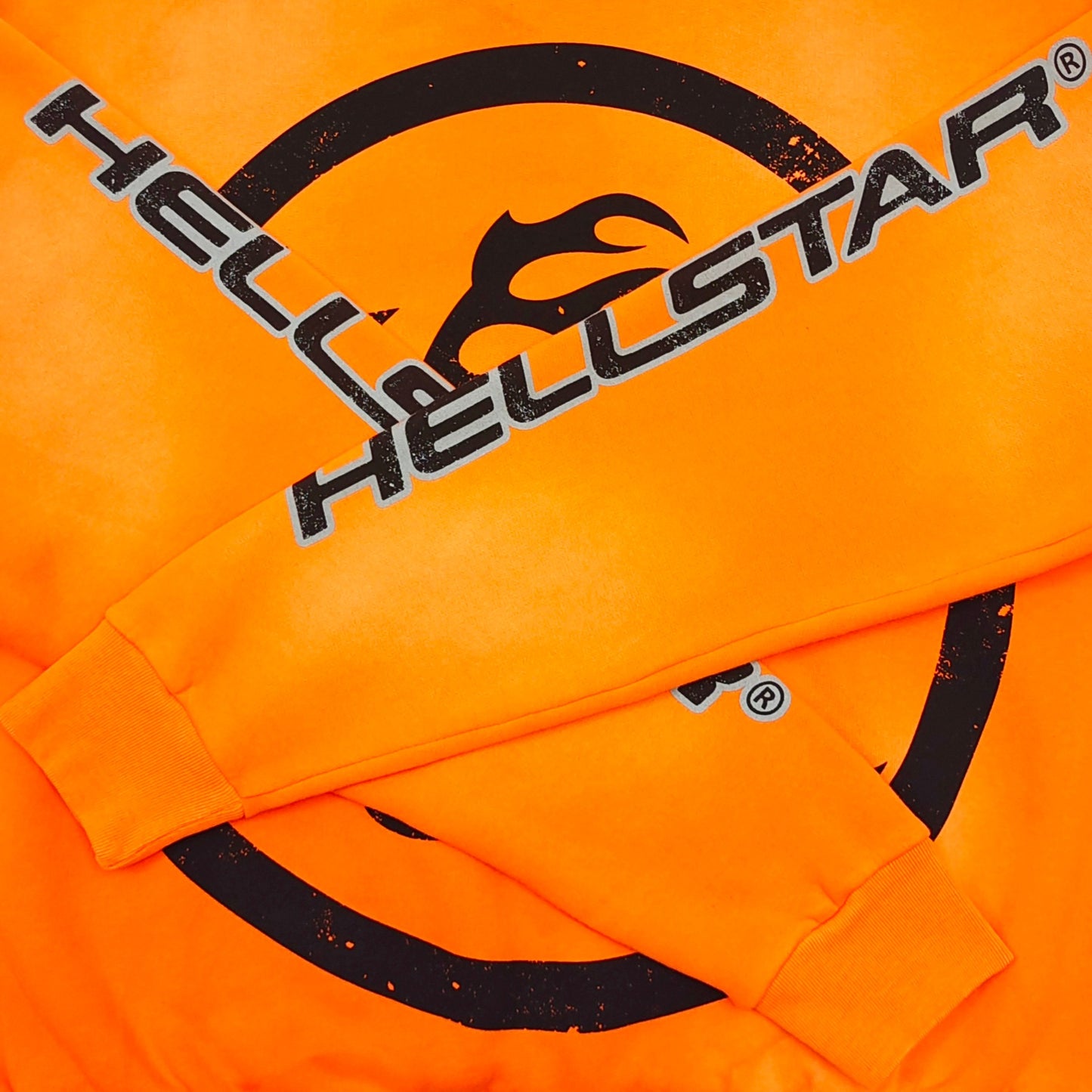 Hellstar Studios fire orange hoodie