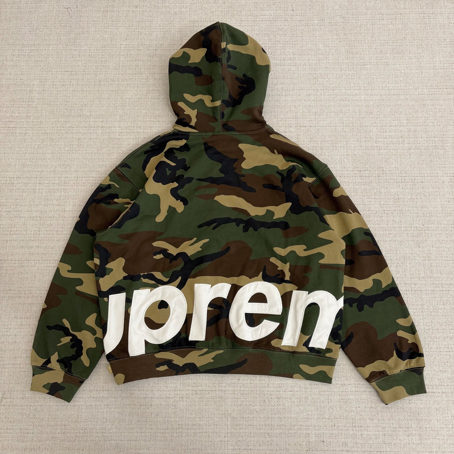 SUP Big Logo Zip Up Hooded Sweatshirt 'Woodland Camo'
