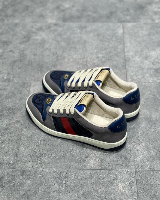 Gucci Screener Sneakers blue and red