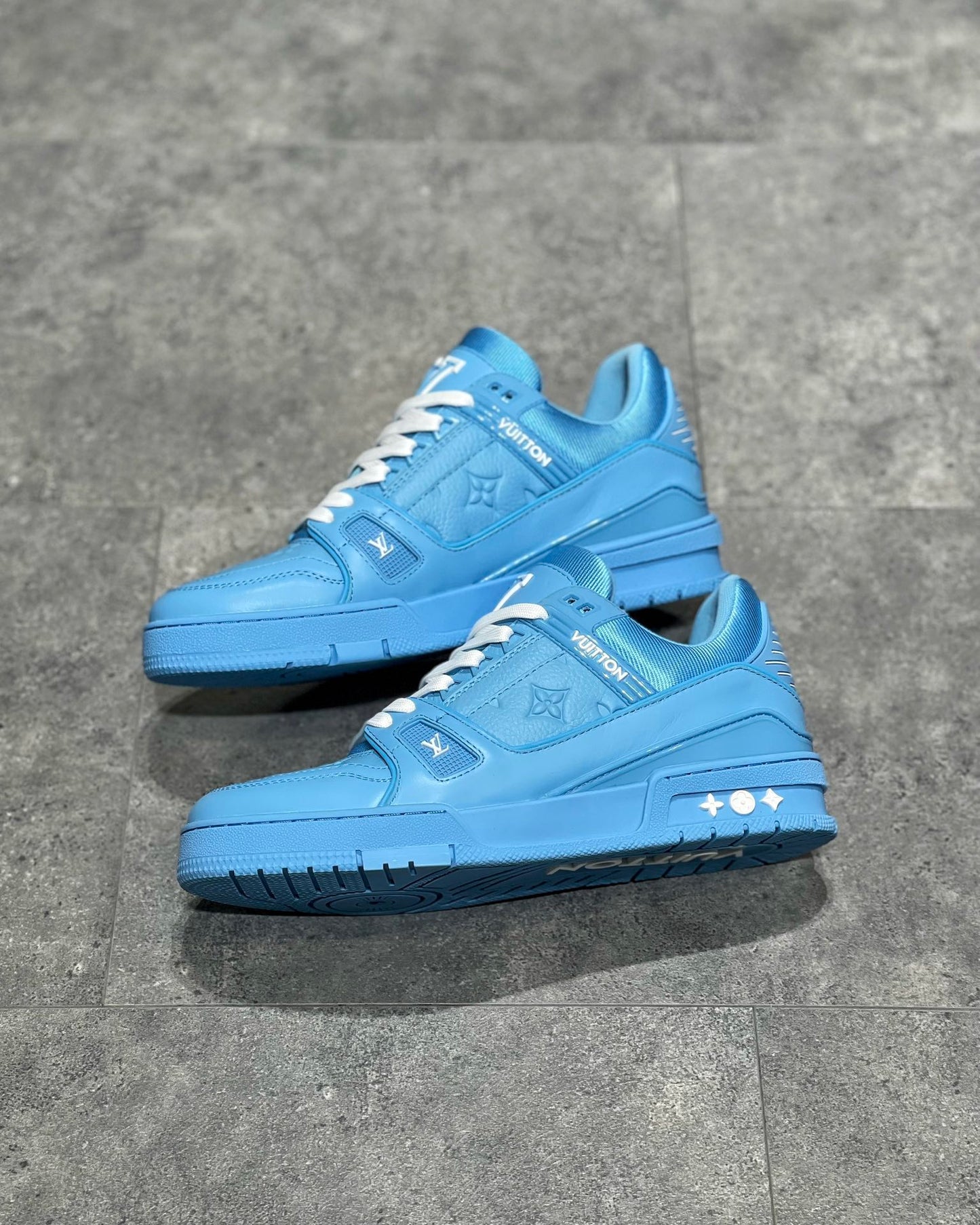 LV Trainer 'Embossed Monogram - Blue'