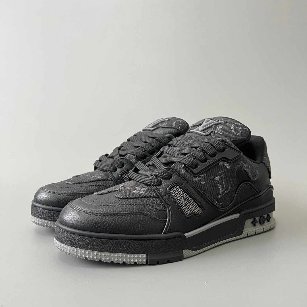 Louis Vuitton LV Trainer x Nigo Black Denim Sneakers