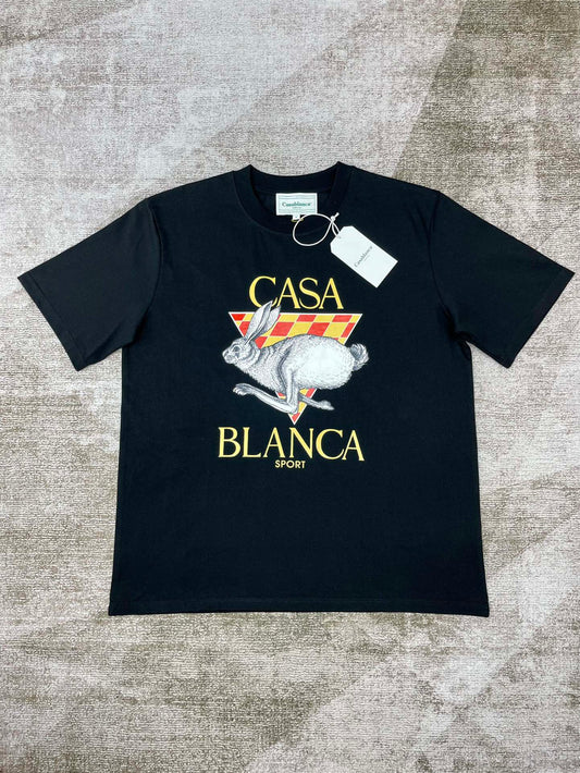 Casablanca White Sport Hare Logo T-shirt