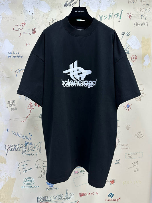 BALENCIAGA LAYERED SPORTS T-SHIRT OVERSIZED BLACK