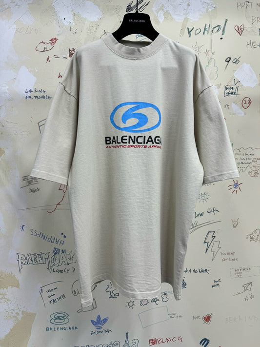 BALENCIAGA SURFER T-SHIRT OVERSIZED IN WHITE