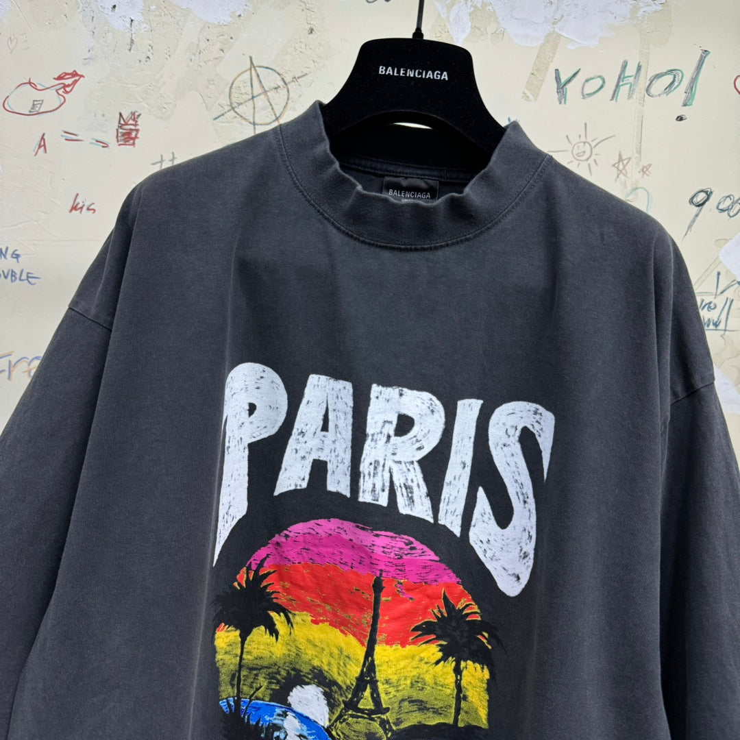 BALENCIAGA PARIS TROPICAL T-SHIRT OVERSIZED