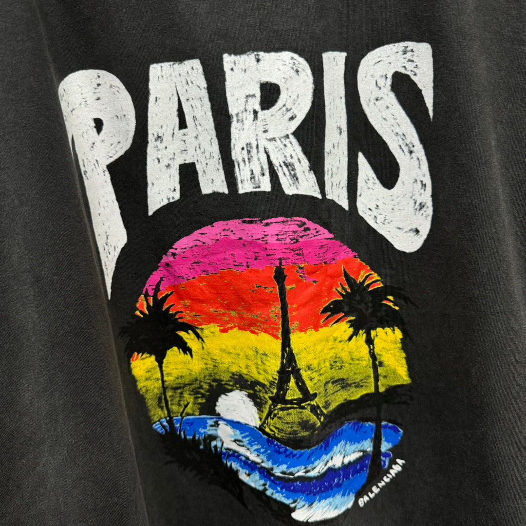 BALENCIAGA PARIS TROPICAL T-SHIRT OVERSIZED