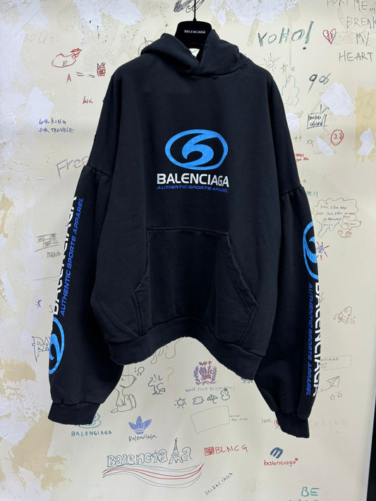 BALENCIAGA Sporty logo oversized hoodie