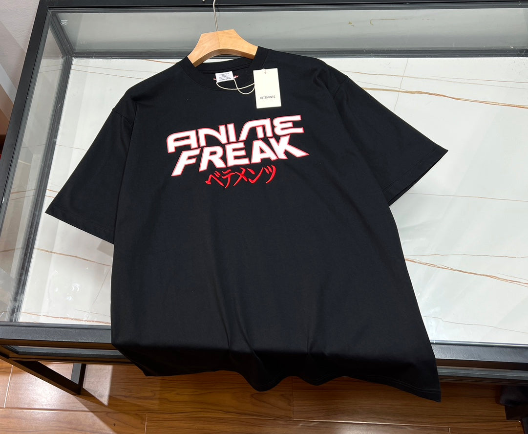 VETEMENTS Black 'Anime Freak' T-Shirt