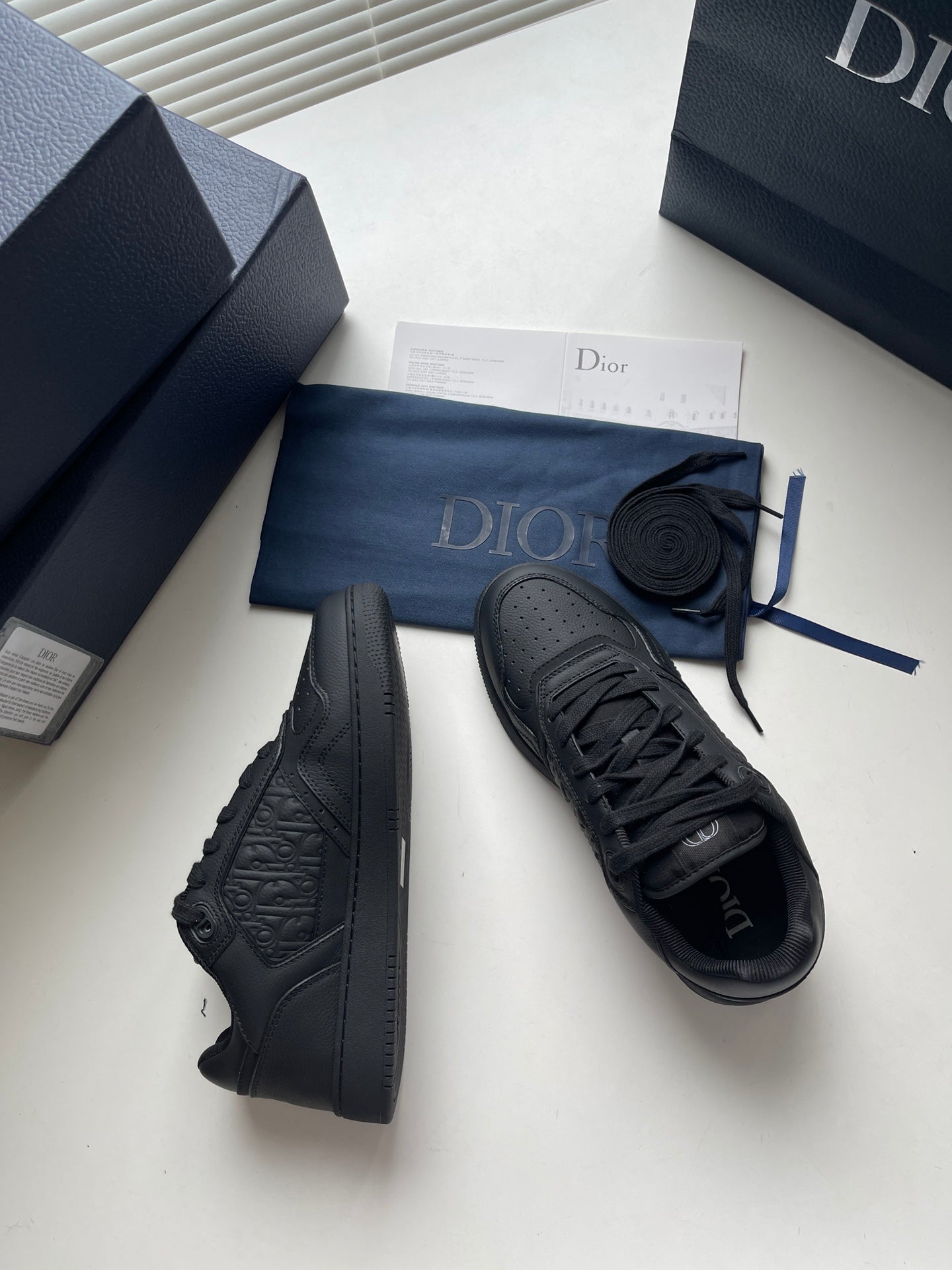 Dior B27 Low-Top Sneaker Black Grained