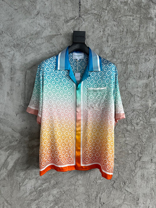 Casablanca ss24 Gradient Monogram Silk Shirt