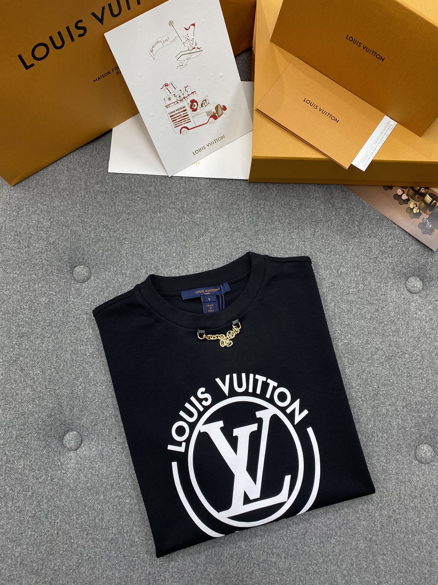 LV Flocked LV T-shirt 1AHEON
