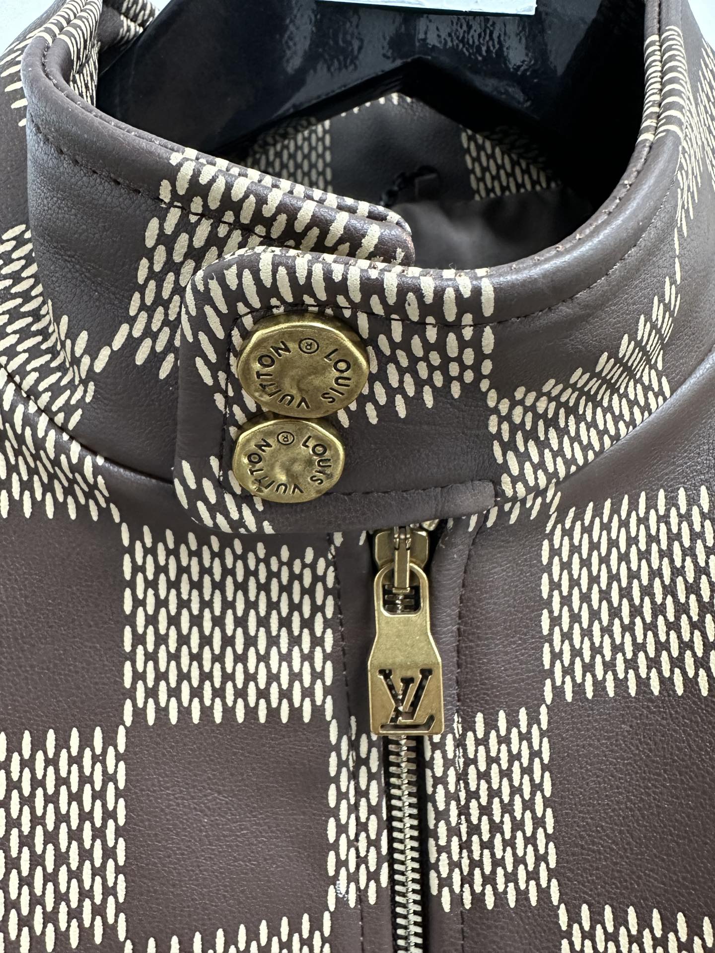 Louis Vuitton Runway Damier Leather Harrington Jacket