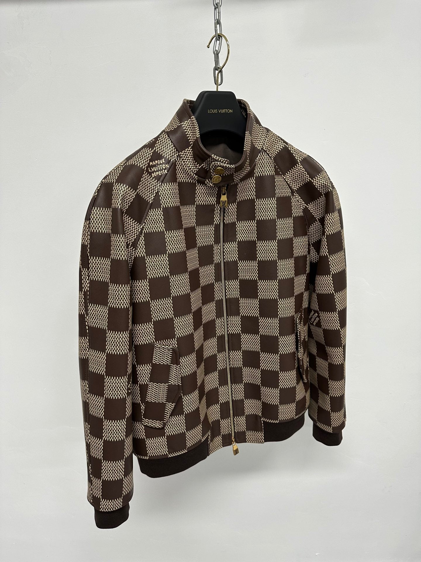 Louis Vuitton Runway Damier Leather Harrington Jacket