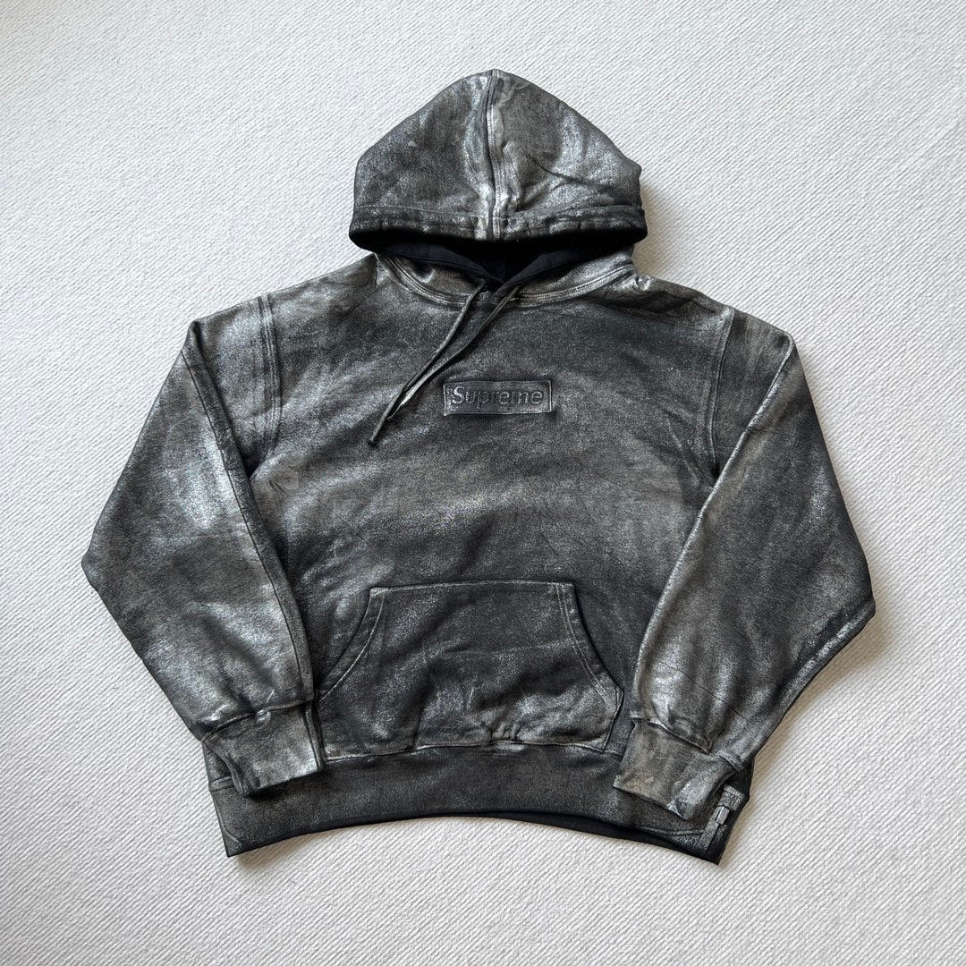 SUP /MM6 Maison Margiela Black Foil Box Logo Hoodie