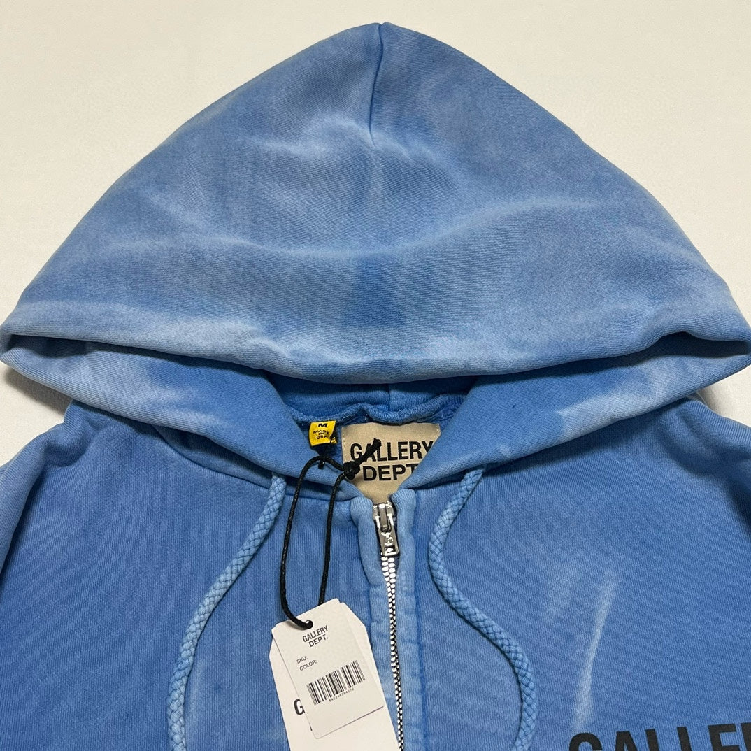 Gallery Dept. Zip Up Hoodie 'Light Blue'
