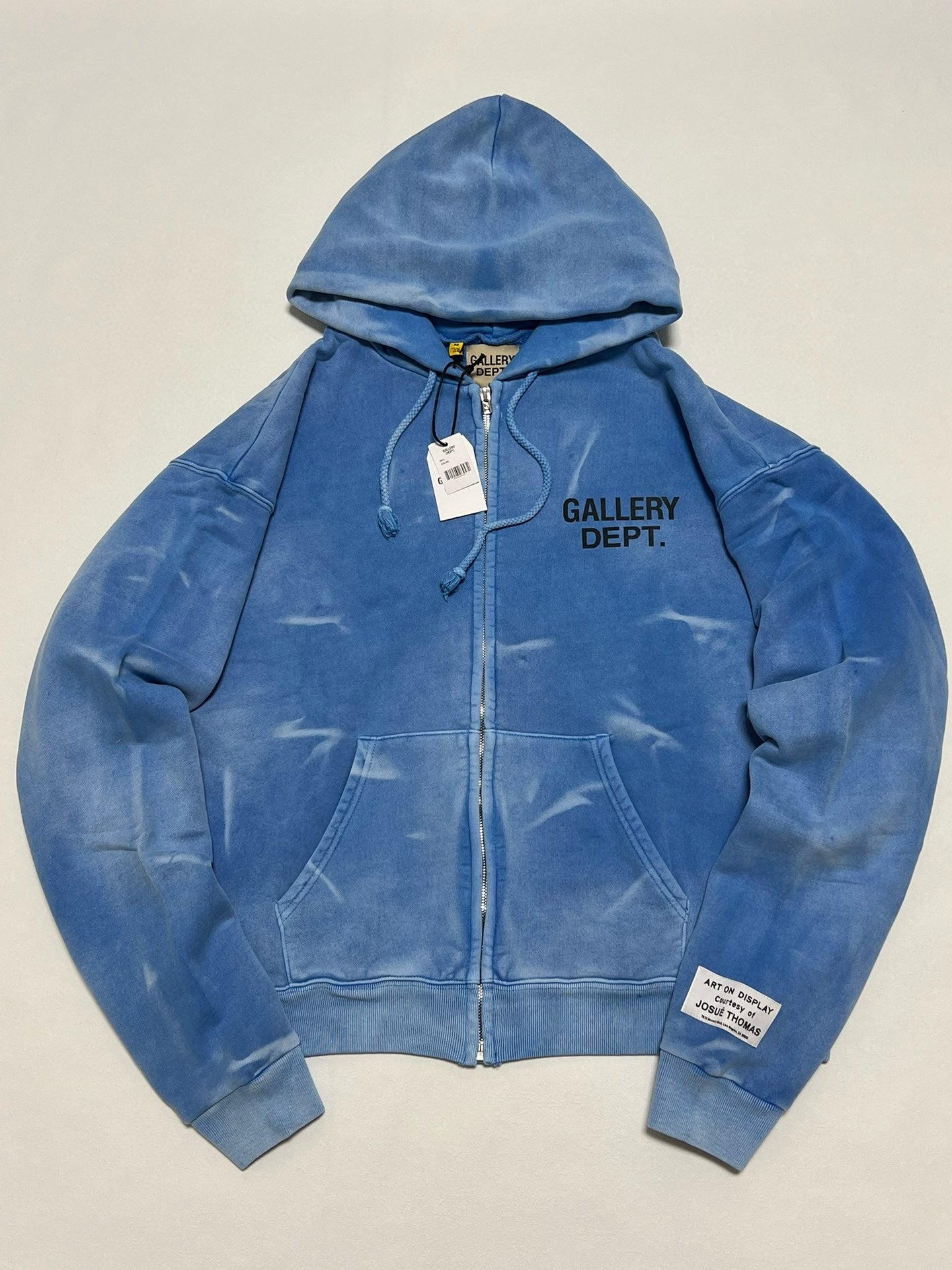 Gallery Dept. Zip Up Hoodie 'Light Blue'