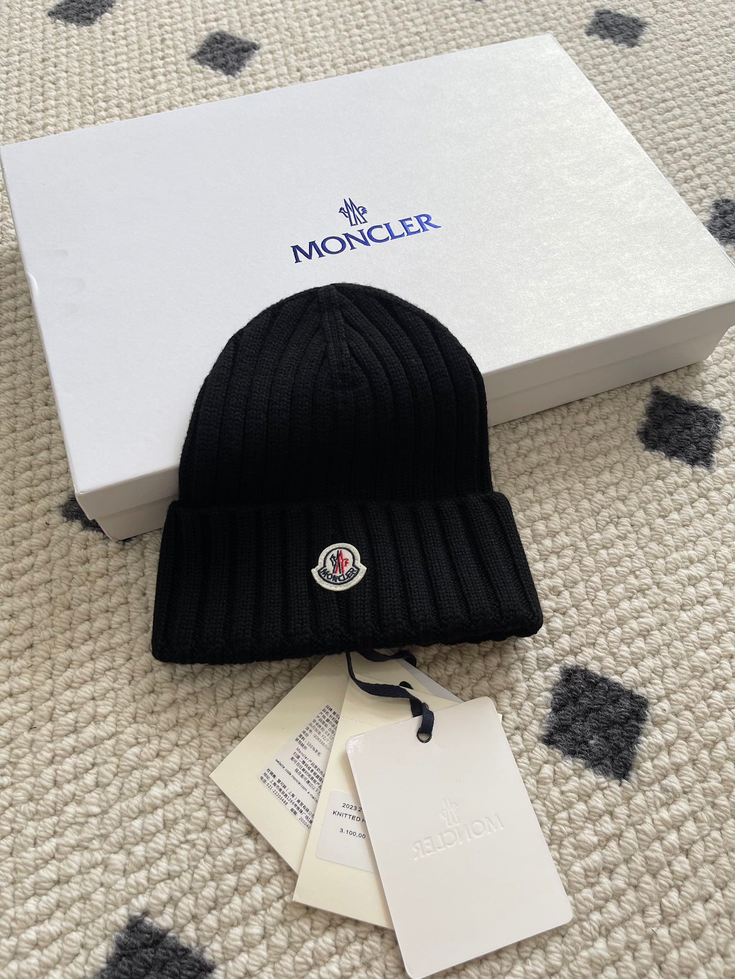 Moncler Ribbed Knit Beanie