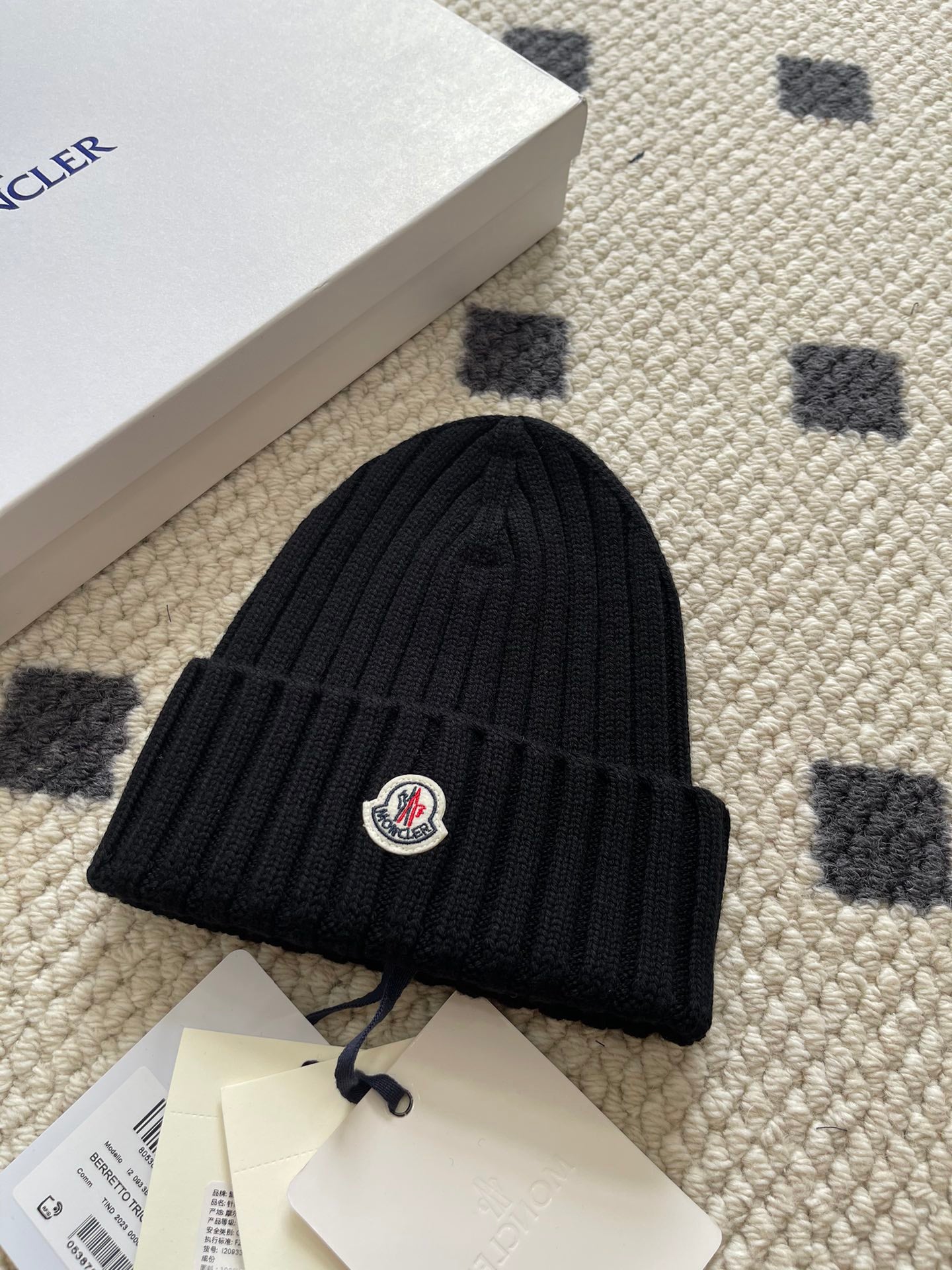 Moncler Ribbed Knit Beanie