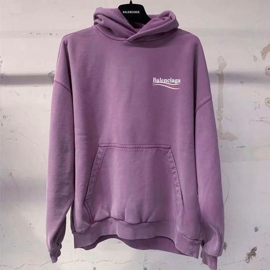 BB Men's Political Campaign Hoodie Medium Fit in Faded Purple