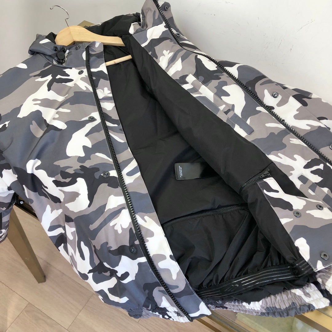 BB Men's Camo Ski Parka in Grey