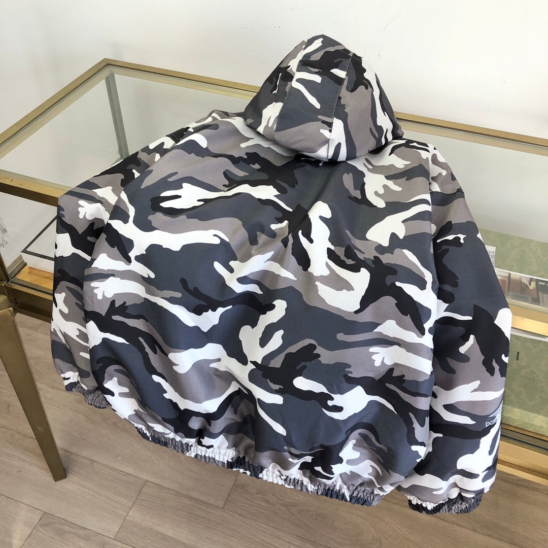 BB Men's Camo Ski Parka in Grey