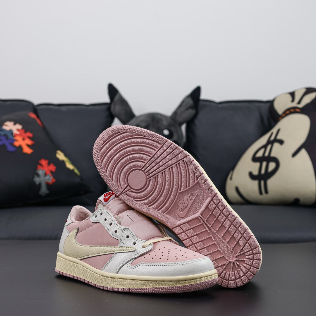 Travis Scott x Air Jordan 1 Low OG Shy Pink