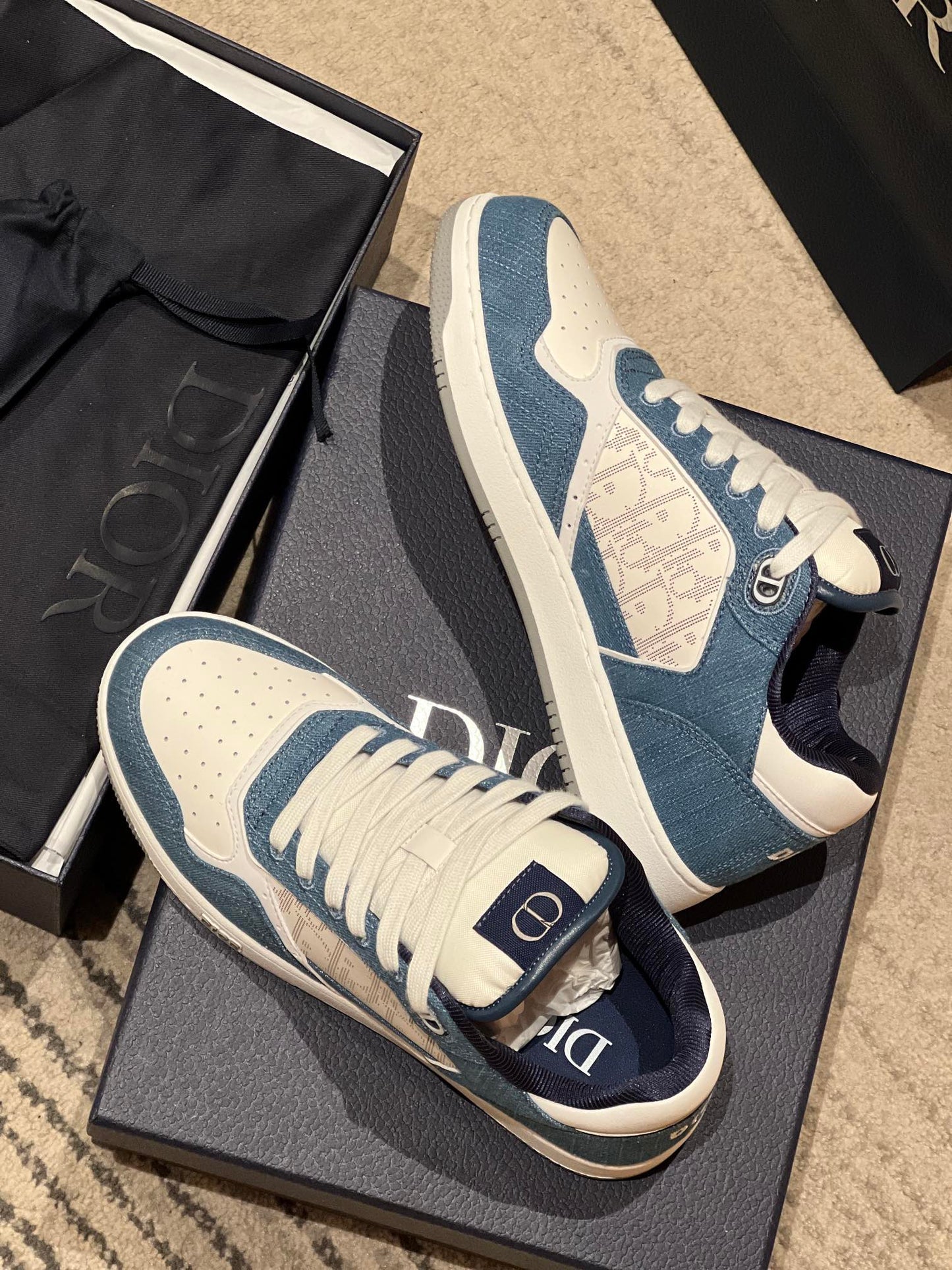Dior B27 Uptown Low-Top Sneaker Denim blue