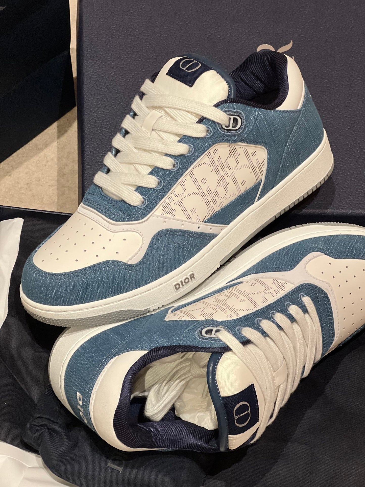 Dior B27 Uptown Low-Top Sneaker Denim blue