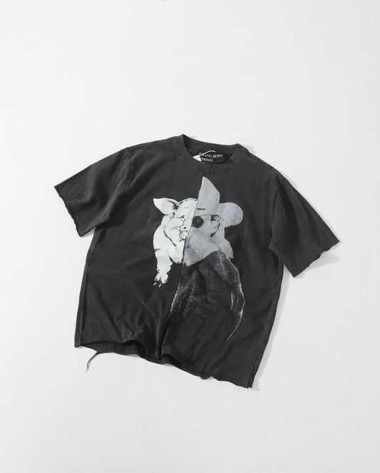 Enfants Riches Déprimés Junk Pig Assemblage Raglan T-Shirt 'Faded Black'