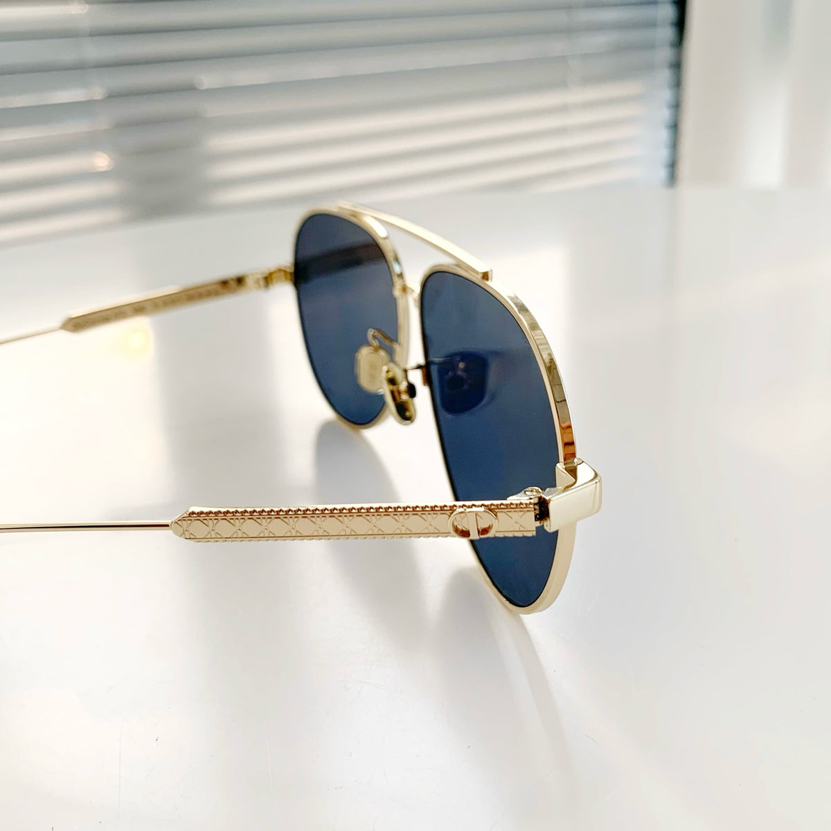 Dior Cannage A1U aviator sunglasses