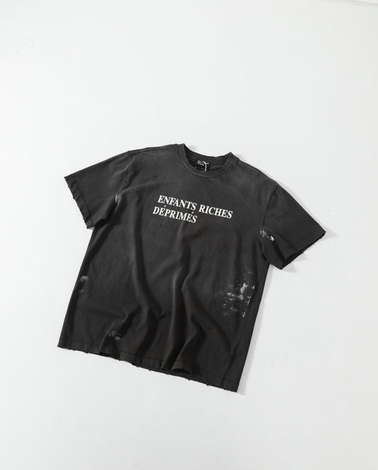 Enfants Riches Déprimés Classic Logo T-Shirt 'Faded Black/White'