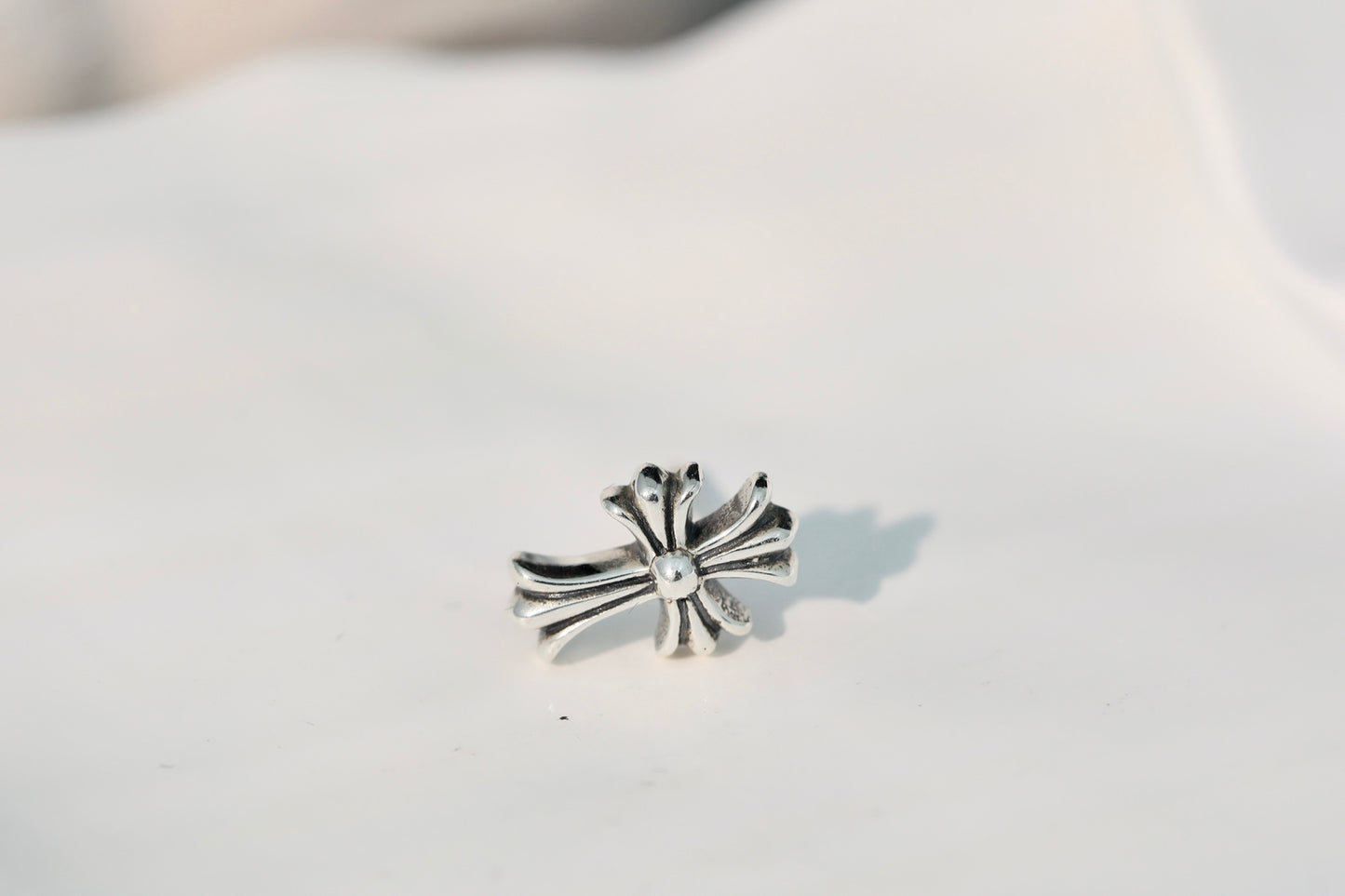 Chrome hearts 925 silver cross earrings