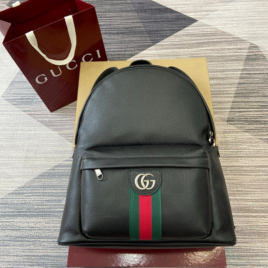 GG Ophidia medium backpack Black leather
