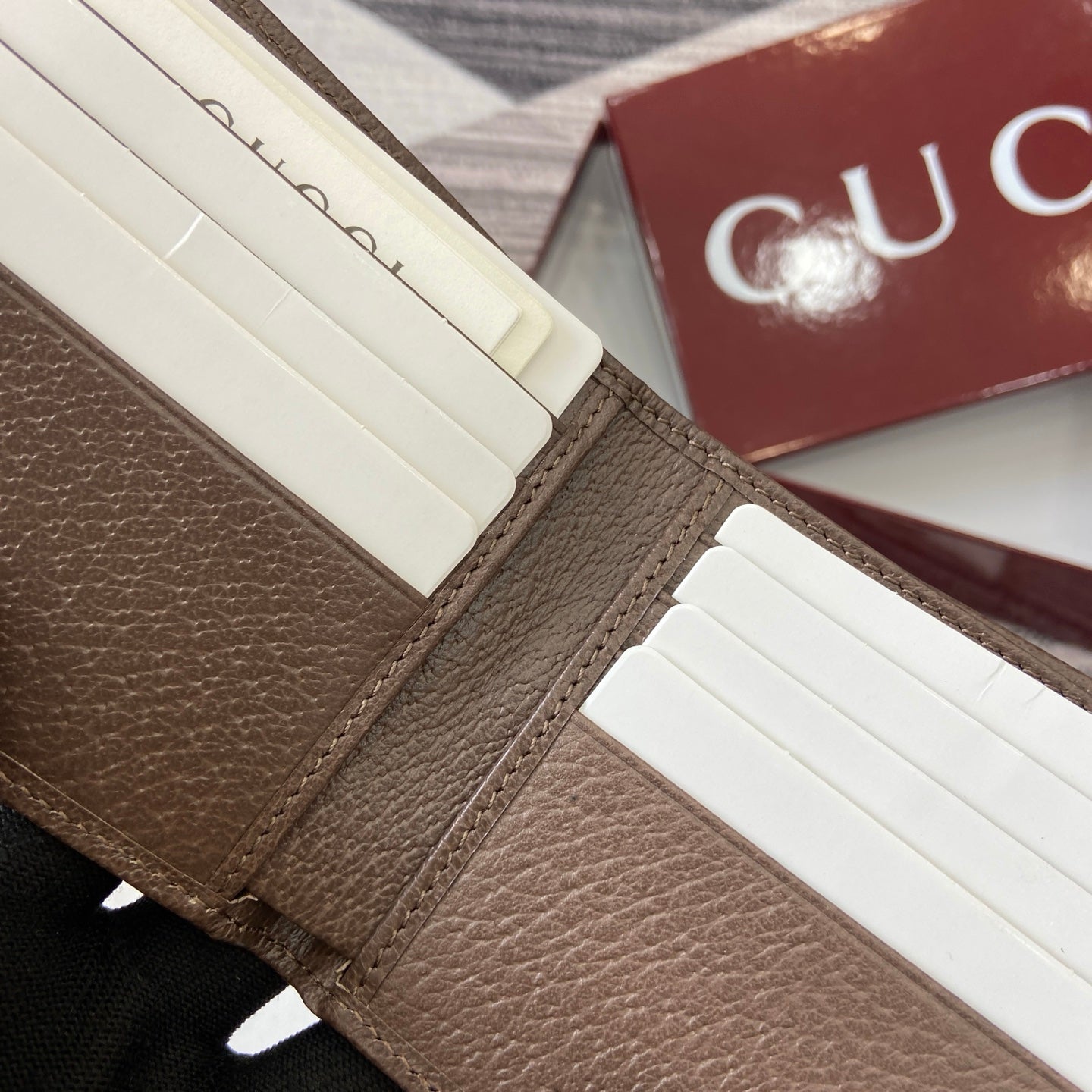 GG Ophidia bi-fold wallet Brown