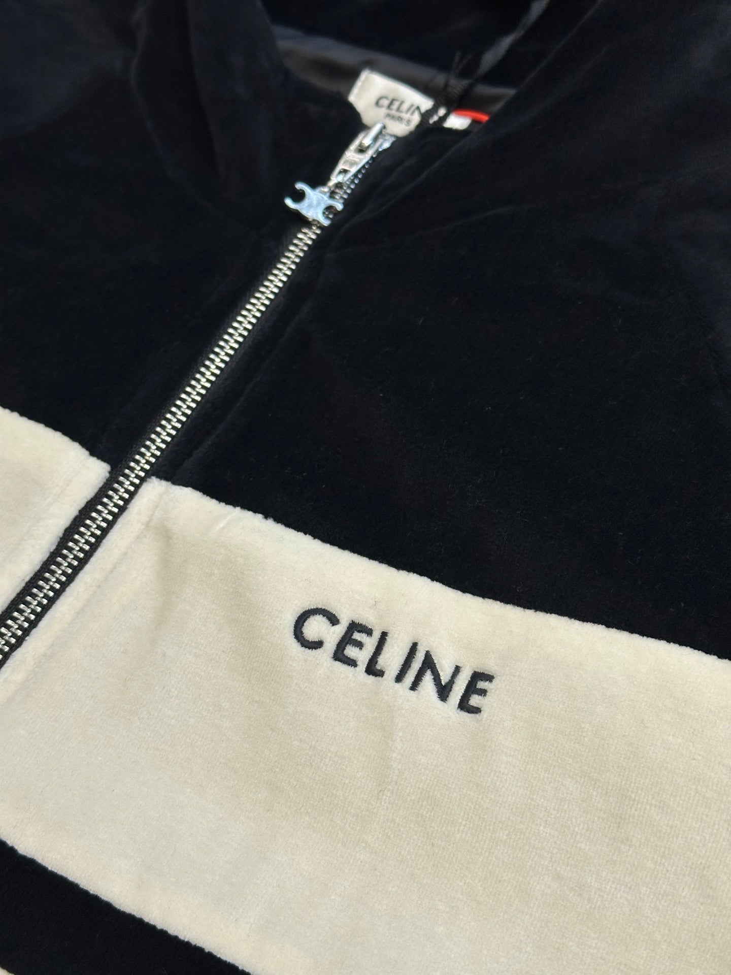 Celine tracksuit jacket in velvet jersey