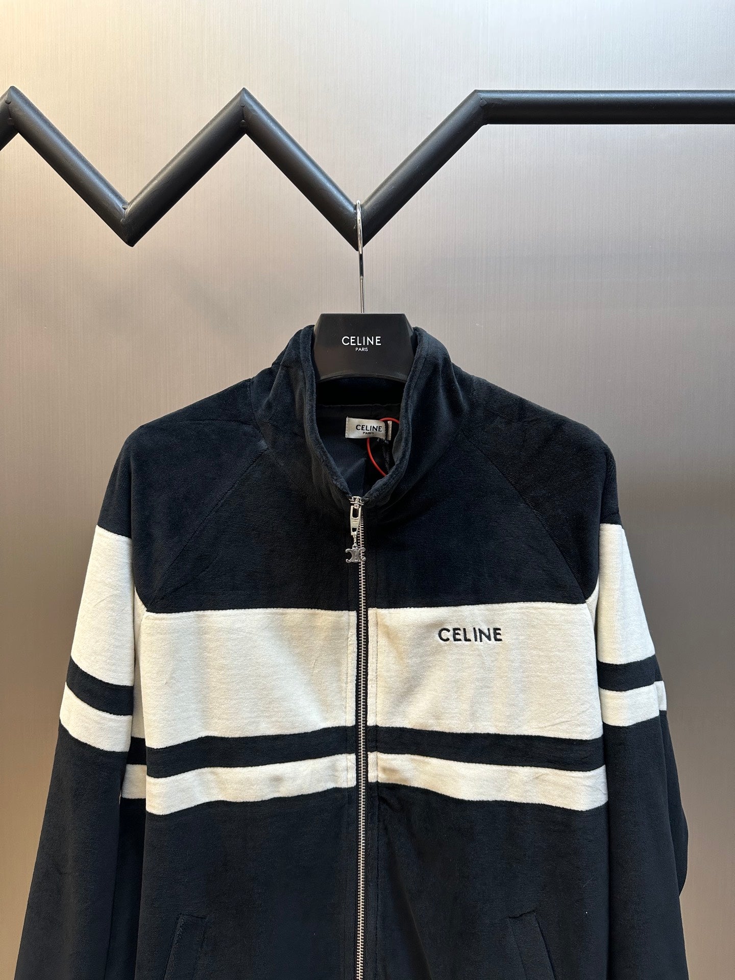 Celine tracksuit jacket in velvet jersey