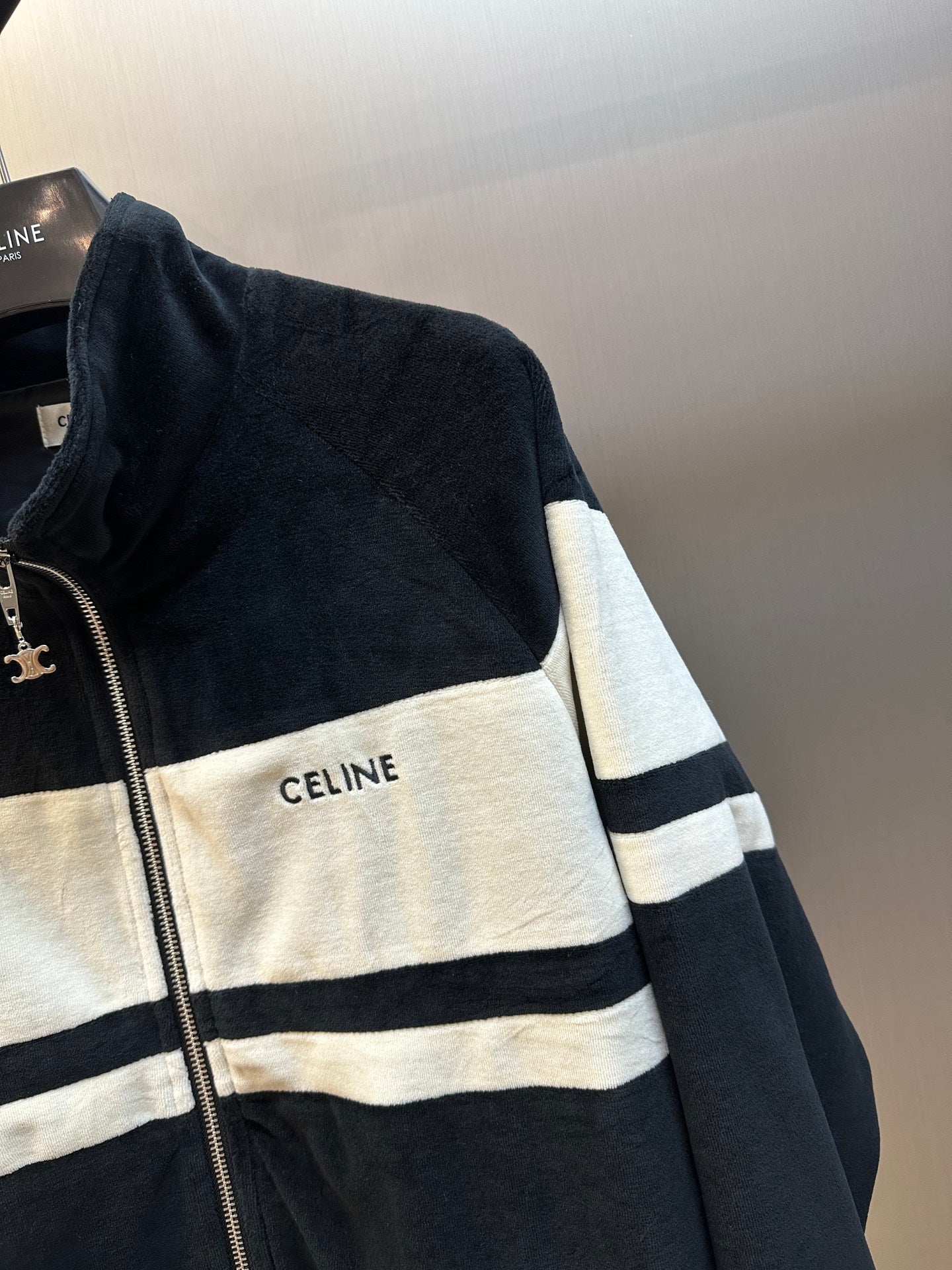Celine tracksuit jacket in velvet jersey