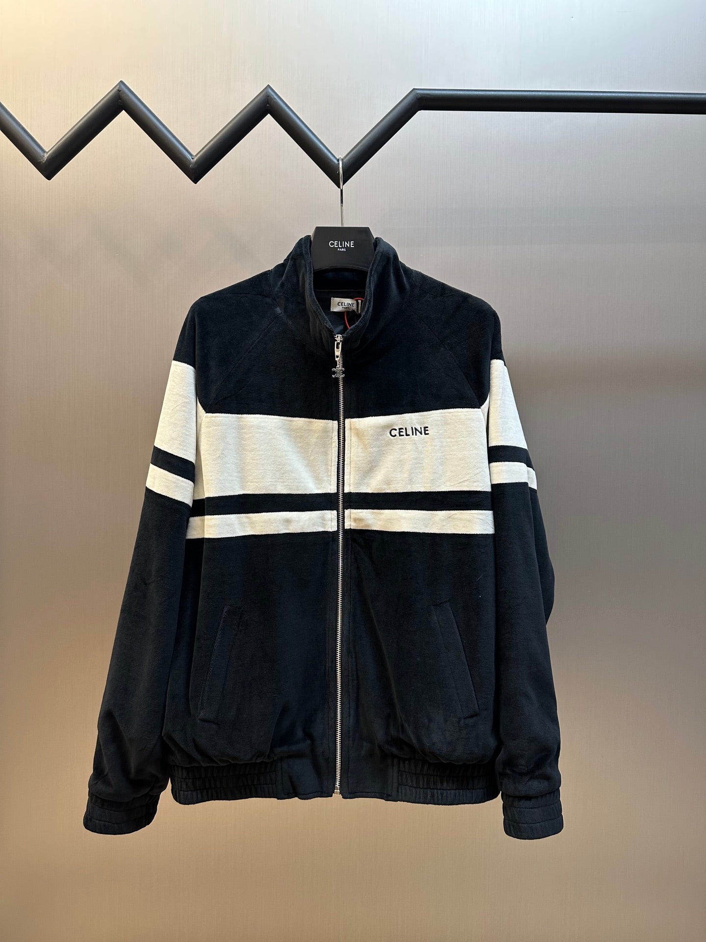 Celine tracksuit jacket in velvet jersey