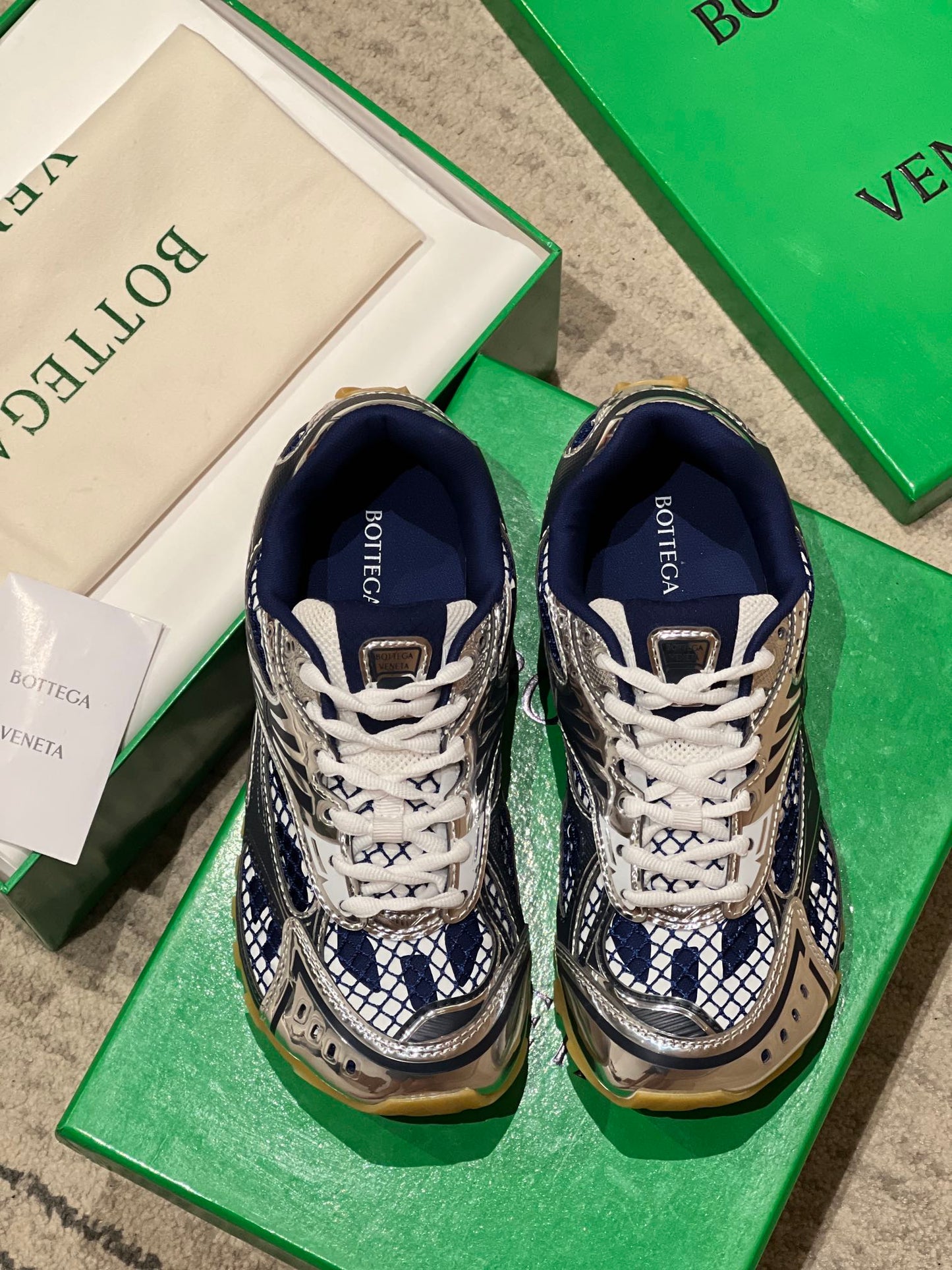 Bottega Veneta Orbit Sneakers Blue/Silver