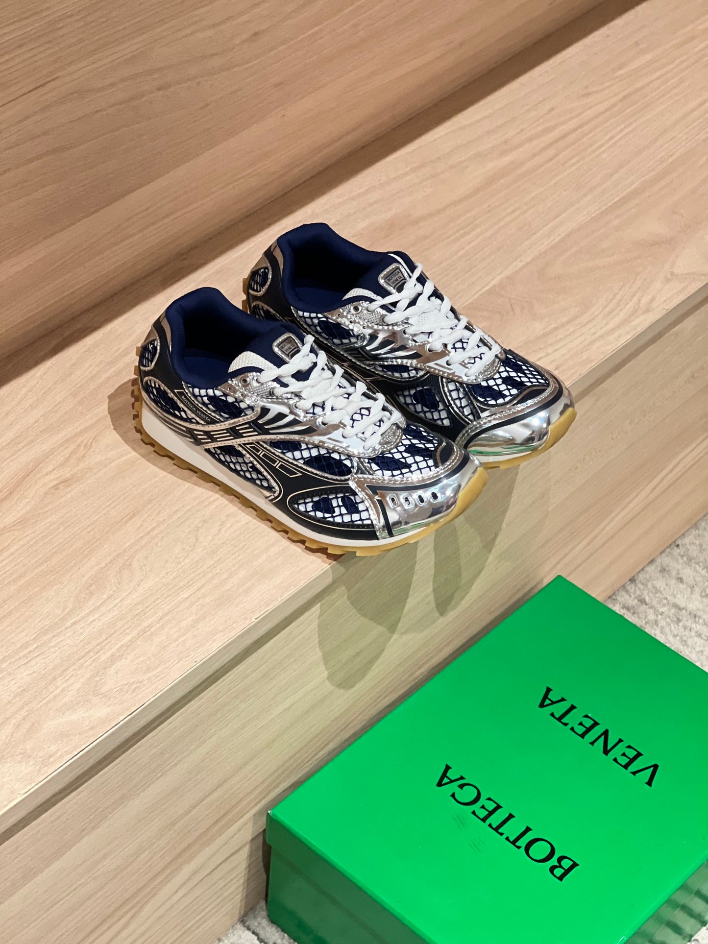 Bottega Veneta Orbit Sneakers Blue/Silver