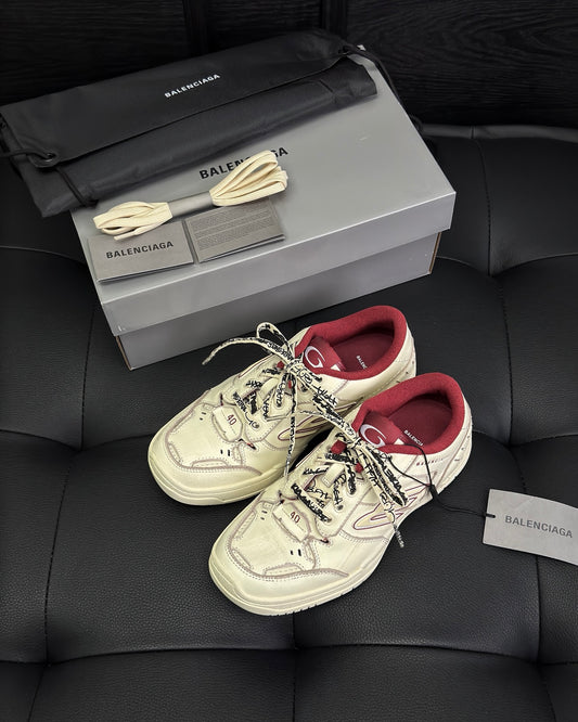 BB Men's Hamptons Worn-out Sneaker White/red