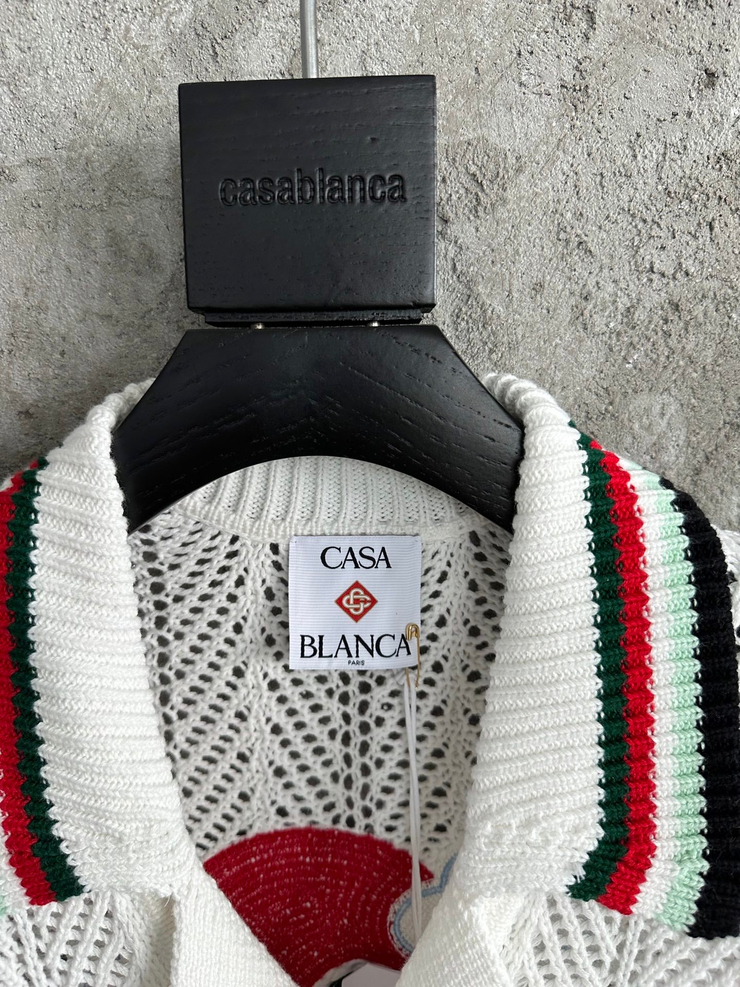 Casablanca White Cotton Montagne Ondulee Crochet Shirt