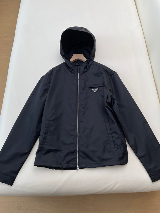 Prada Re-Nylon hooded blouson jacket
